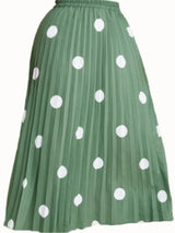 Plus Spring Midi Polka Dot Print Skirt Women