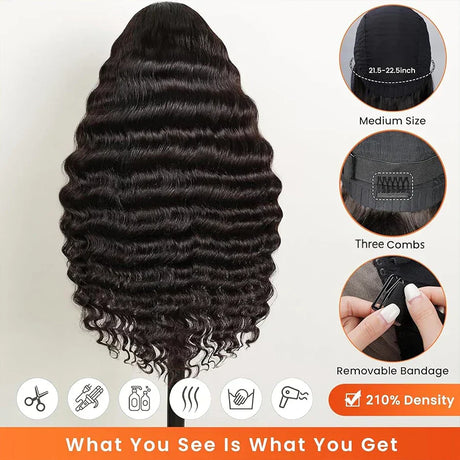 Density Loose Deep Wave Human Hair Lace