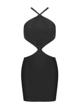 Women Summer Fashion Sexy Backless Pearl Crystal Black