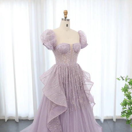 Sharon Said Elegant Lilac Saudi Arabia Evening Dress