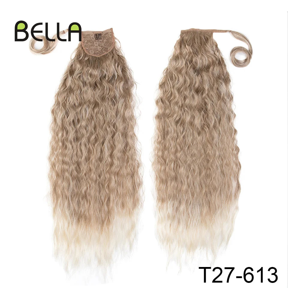 Bella Curly Synthetic Hair Ponytail Extensions Long Curly