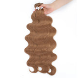 White Body Wave Hair Bundles Synthetic Natural Weave