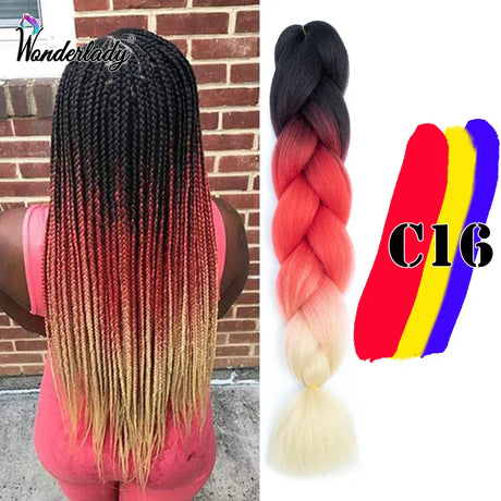 Wonderlady Color Long Colored Braiding Hair Jumbo Braids