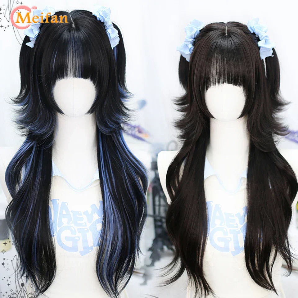 Meifan Long Lolita Ombre Harajuku Wig With Bang