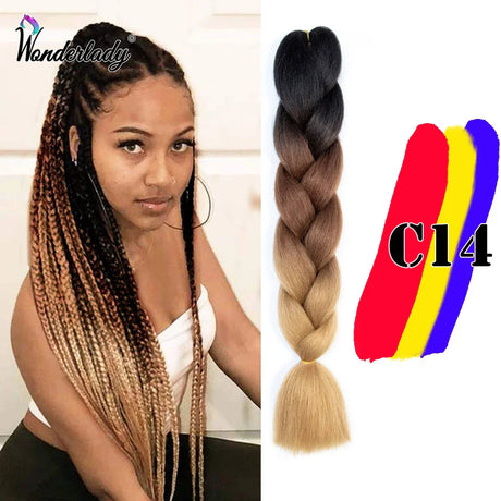 Wonderlady Color Long Colored Braiding Hair Jumbo Braids