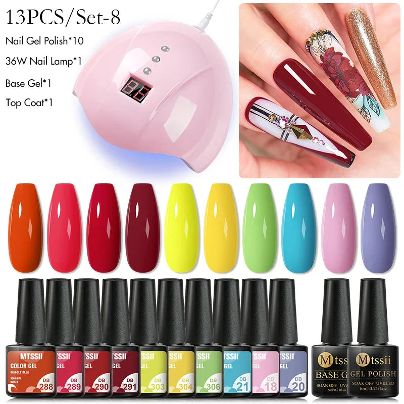 Gel Nail Polish Set With W