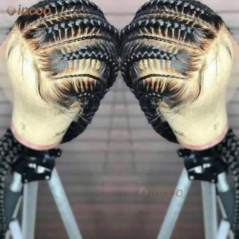 Full Lace Frontal Wigs For Women Cornrow