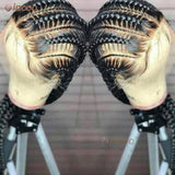 Full Lace Frontal Wigs For Women Cornrow