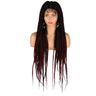 Full Lace Braided Wigs Synthetic Long Black