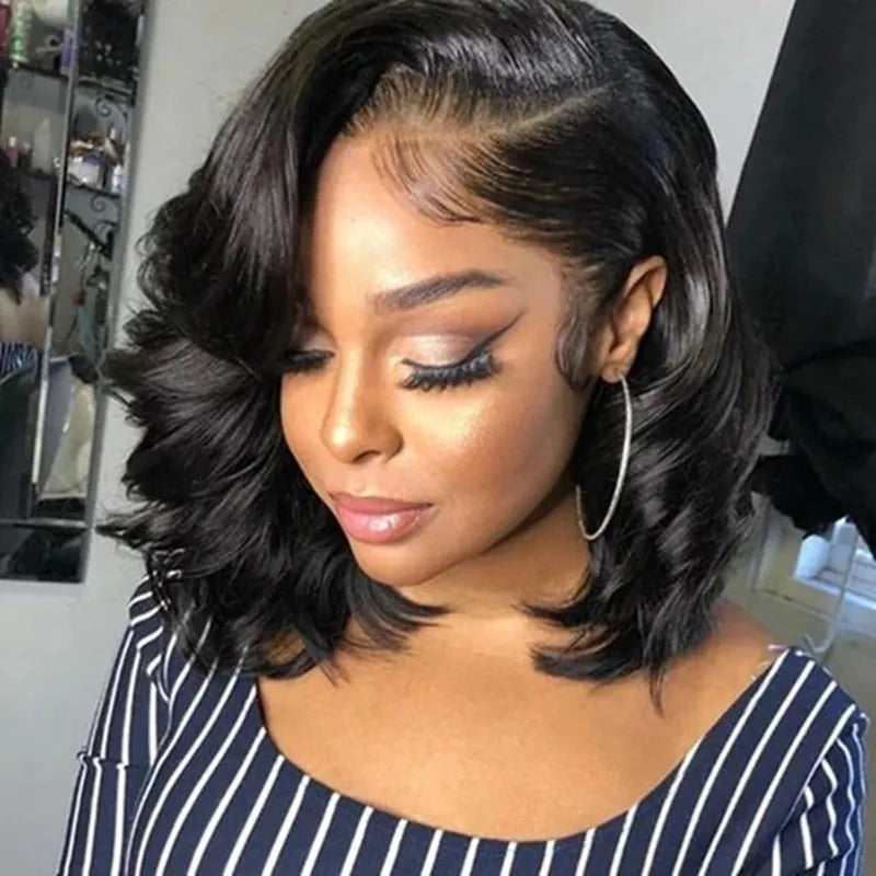 Brazilian Body Wave Frontal Wigs Short X Lace