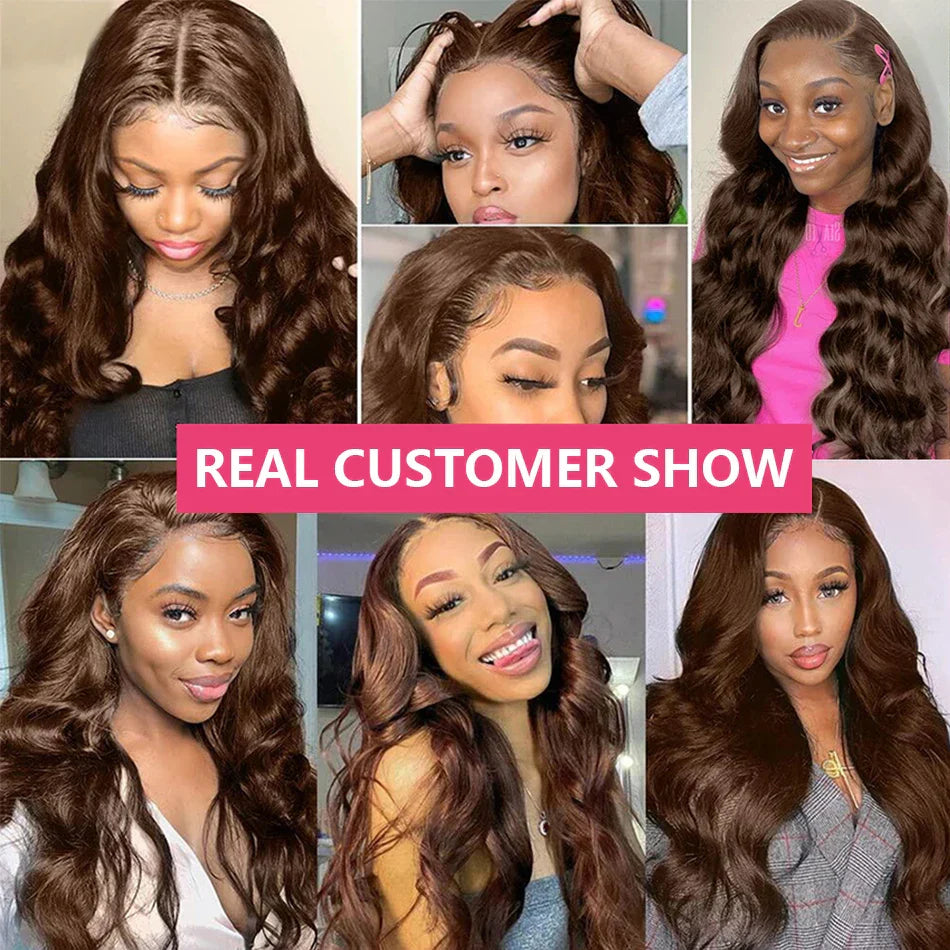 Hd Chocolate Brown X Body Wave Lace Front