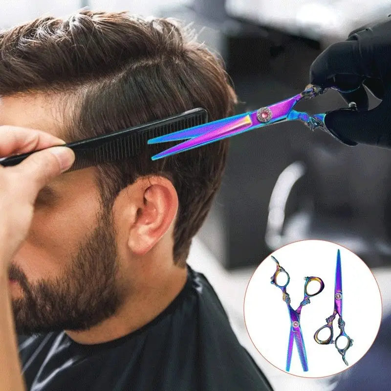 Colorful Hairdressing Scissors Set, Hair Cutting Scissors