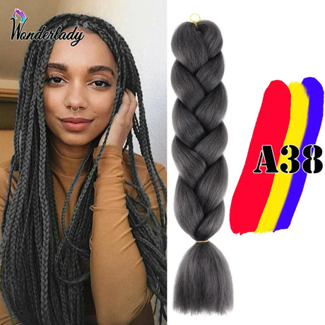 Wonderlady Color Long Colored Braiding Hair Jumbo Braids