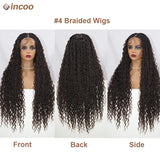 Long Boho Braided Full Lace Front Wigs Blonde