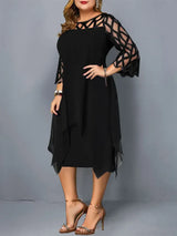 Sleeve Hollow Out Solid Sexy Women' Clothing Evening