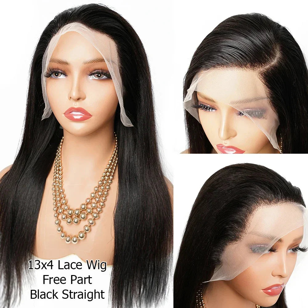 Brown Black Human Hair Wig For Women Lace