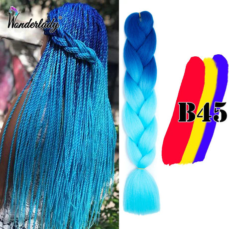 Wonderlady Color Long Colored Braiding Hair Jumbo Braids