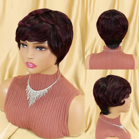 Straight Human Hair Wigs Short Bob Wig With