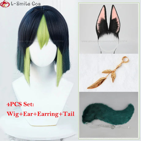 Tighnari Cosplay Wig Game Sumeru Tighnari Short Heat