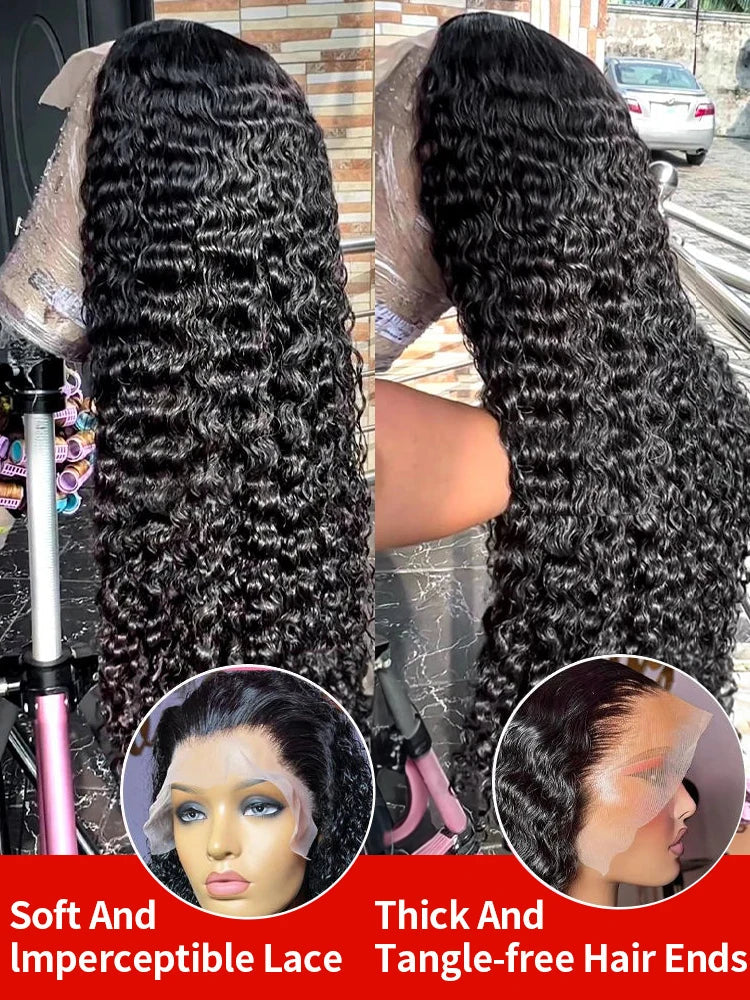 Deep Wave Hd Lace Frontal Wig Glueless Brazilian