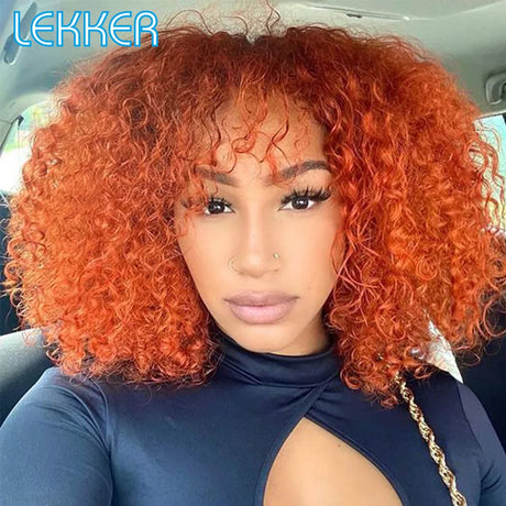 Lekker Colored Short Afro Kinky Curly Bob Human