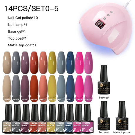 Gel Nail Polish Set With W