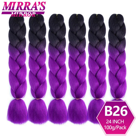 Jumbo Ombre Braids - Black, Brown, Blue, Pink