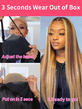 Wear Go Glueless Wig Ombre Honey Blonde Straight