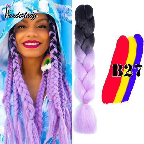 Wonderlady Color Long Colored Braiding Hair Jumbo Braids