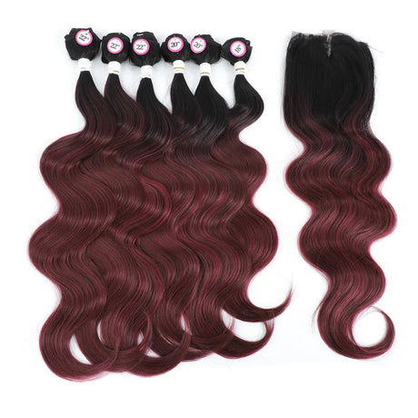 Tress Body Wave Hair Bundles With Middle Part