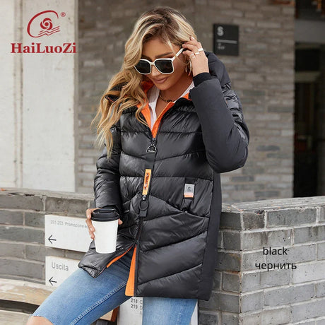 Hailuozi New Winter Women'S Jacket Warm And Thick