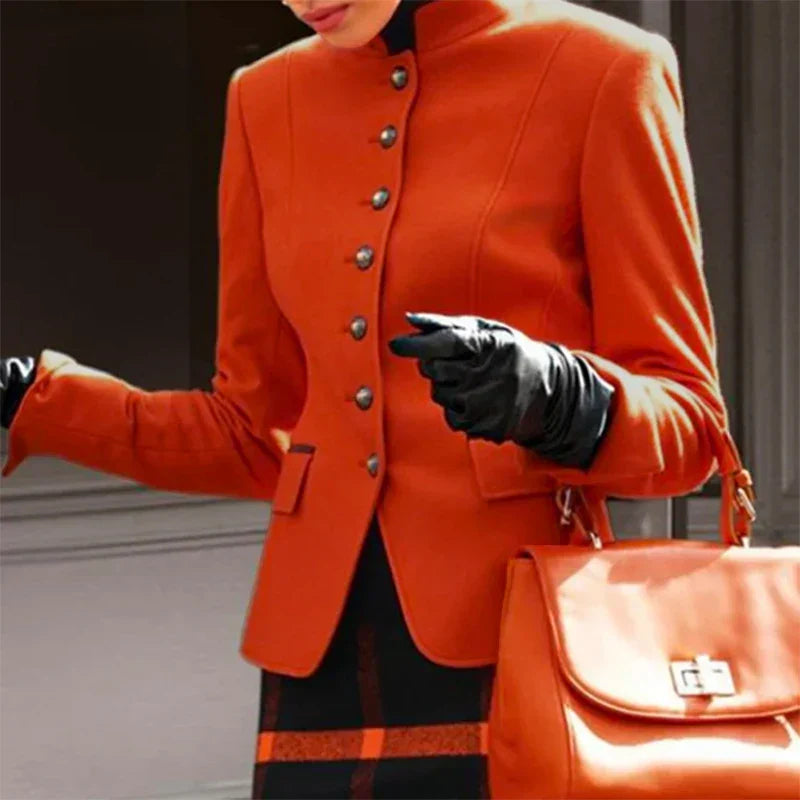 Vonda Women Blazer Autumn Fashion Solid Color