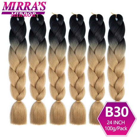 Jumbo Ombre Braids - Black, Brown, Blue, Pink