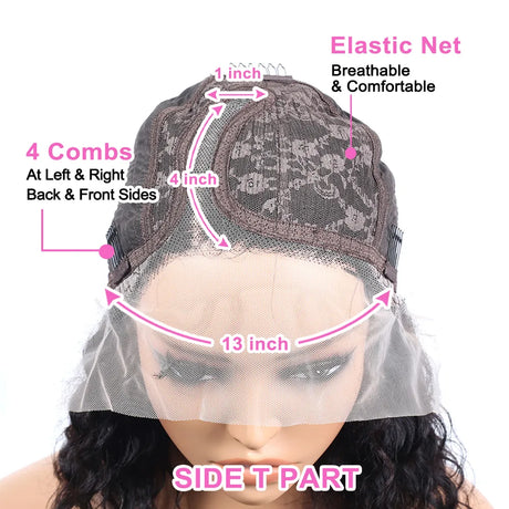 Water Wave Lace Wigs Density Transparent X Closure