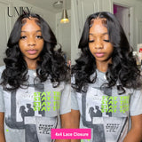 Body Wave Transparent Lace Front Bob Wig