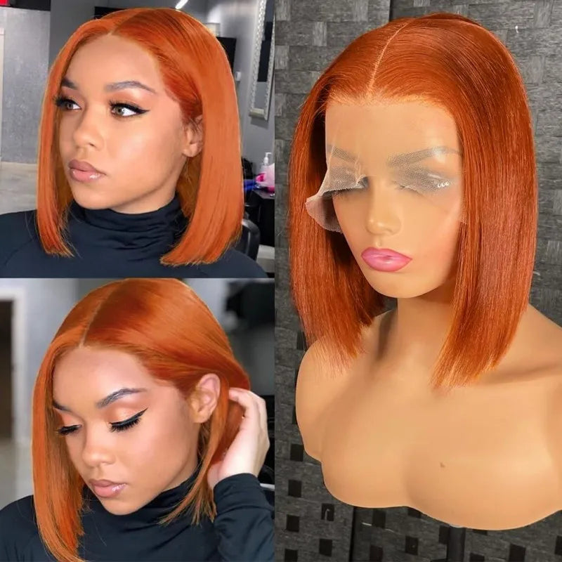 Density Ginger Orange Straight Bob Wig X