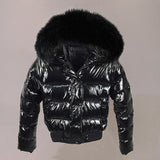 Fake Fur Parkas Waterproof Women Down Jacket Winter