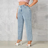 Women Jeans Autumn Dark Blue 175Cm Tall Stretchy