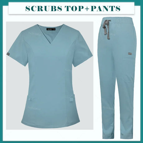 Nurse Uniform Set: Tops & Straight Pants