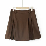 Autumn Clothes Women Pleated Skirt Plus Elastic Waist