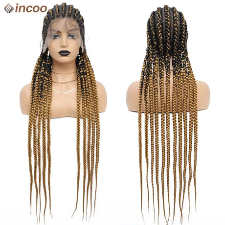 Full Lace Braided Wigs Women Jumbo Knotless