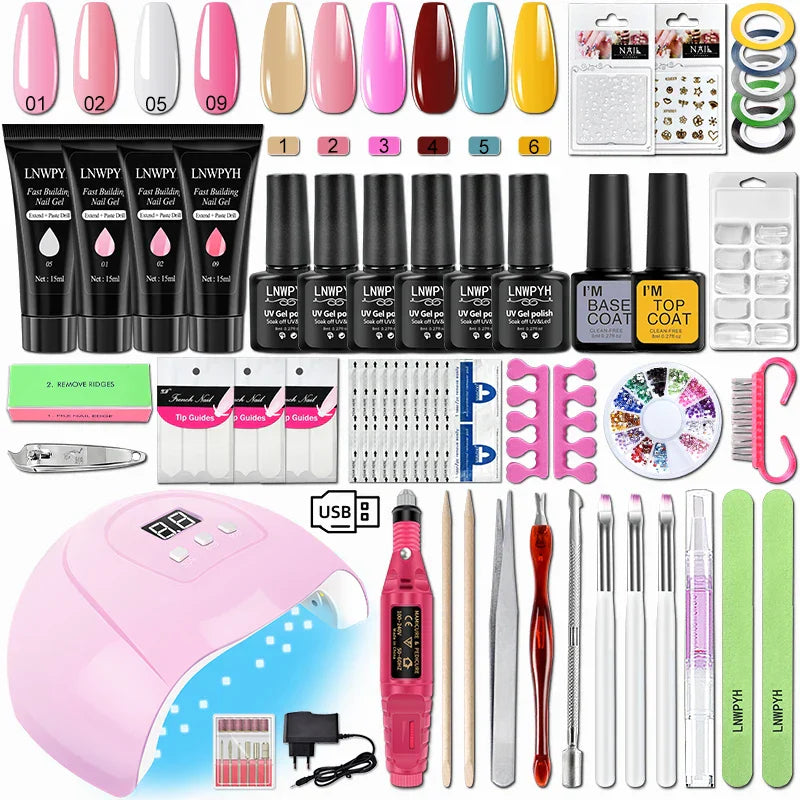 Acrylic Nail Kit Poly Nail Gel Kit With