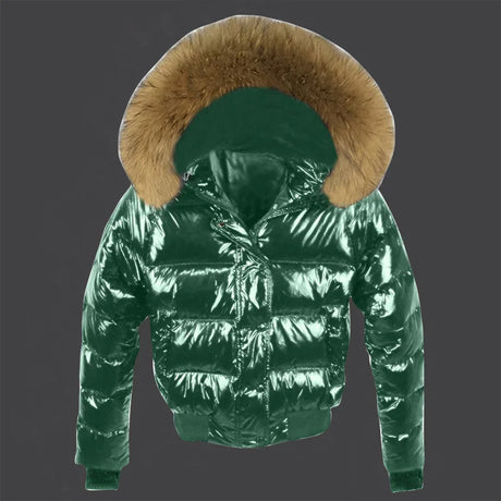 Fake Fur Parkas Waterproof Women Down Jacket Winter