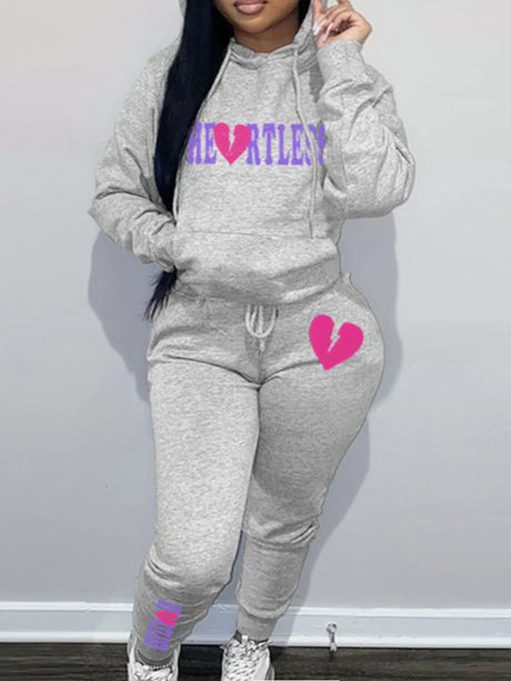 Lw Woman Tracksuit Two Piece Set Letter Print