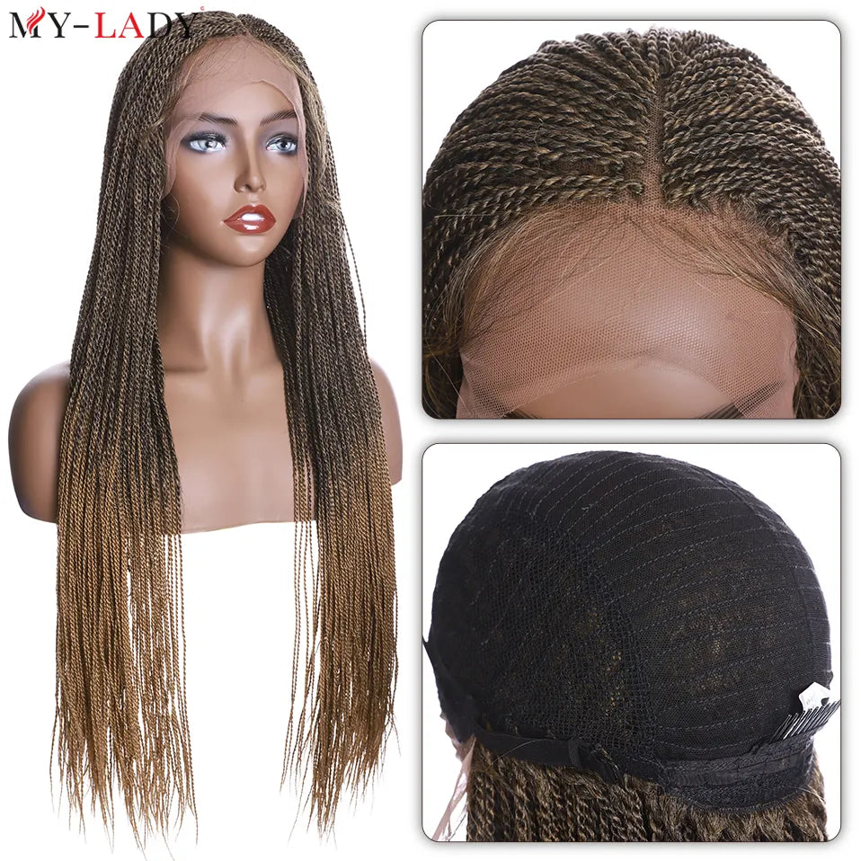 My-Lady Synthetic Braided Wigs Senegalese Twist Lace Front