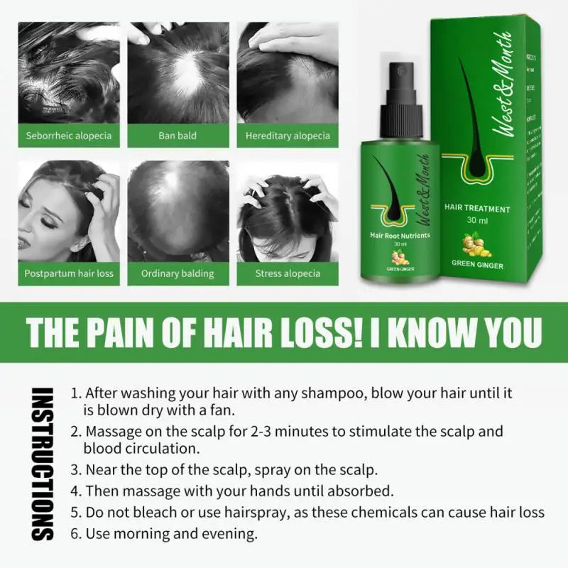 Natural Hair Growth Thickener Regrowth Serum Oil Fast