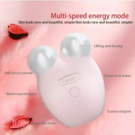 Microcurrent Facial Toning Device Ems Face Roller Electric