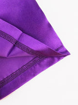 4Xl Purple Pants High Elastic Waist Zipper Fly