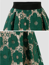 Elegant Summer Boho Lace Skirts Women Vintage Mesh