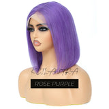 Lime Green Bob Lace Front Wigs Human Hair